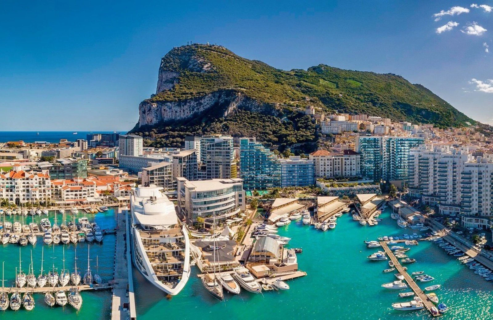 Aerial view of our marina