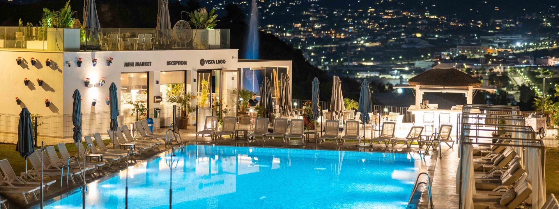 Relaxing by the pool